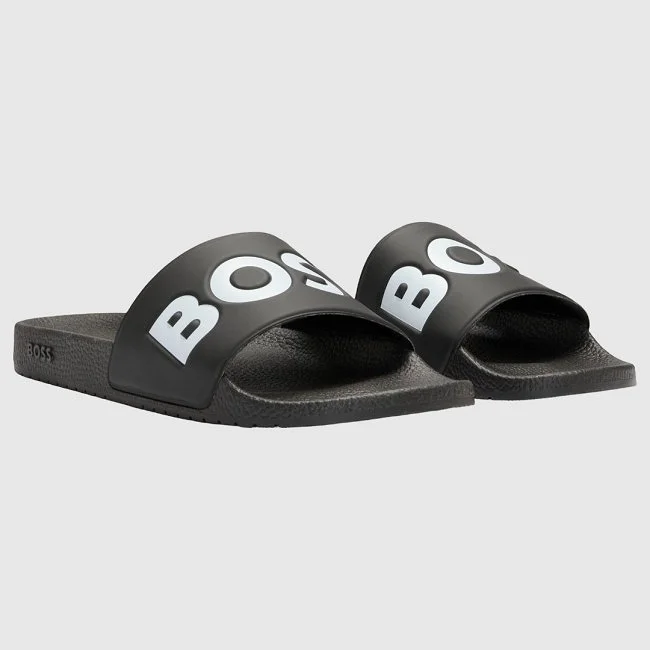 Chanclas Boss Negras Hombre