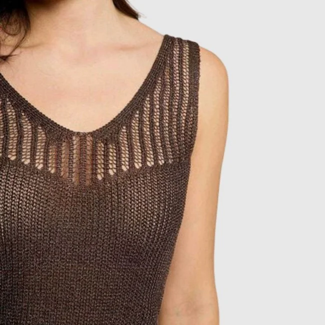Camiseta Morgan Marrón Mujer