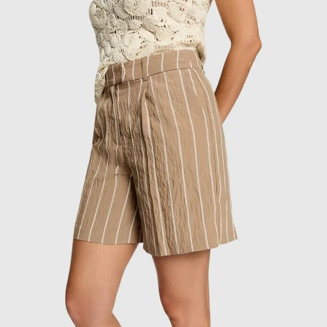 Pantalón Corto Morgan Rayas Mujer