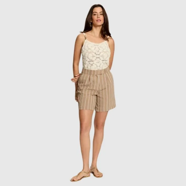 Pantalón Corto Morgan Rayas Mujer