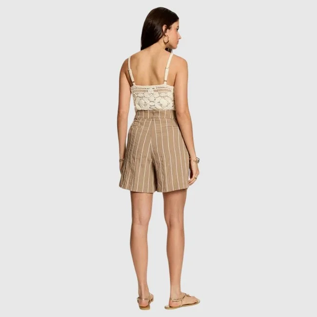 Pantalón Corto Morgan Rayas Mujer