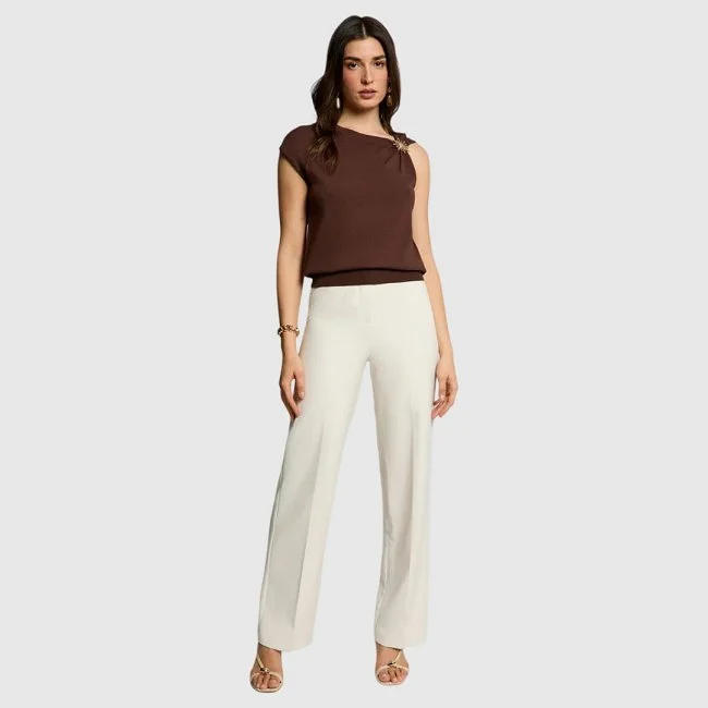 Camiseta Morgan Marrón Mujer