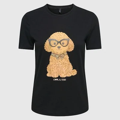 Camiseta ONLY Negra Mujer