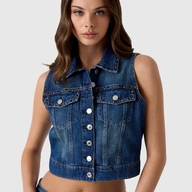 Chaleco Vaquero Guess Mujer