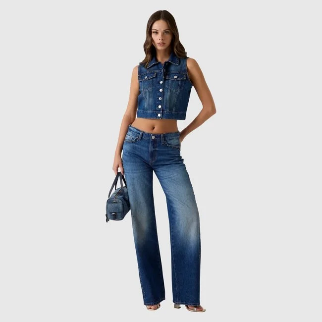Chaleco Vaquero Guess Mujer