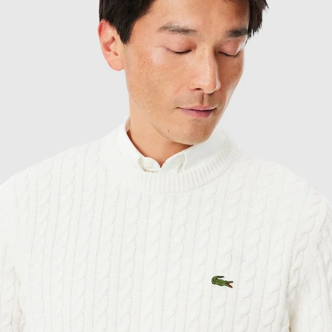 Jersey Lacoste Blanco Hombre