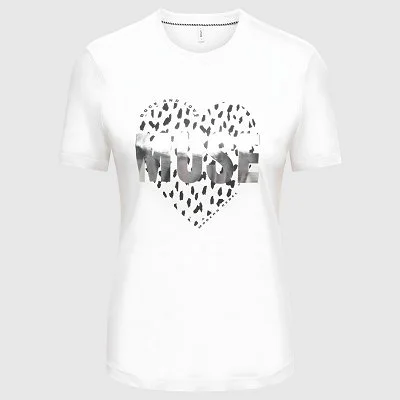 Camiseta ONLY Blanca Mujer