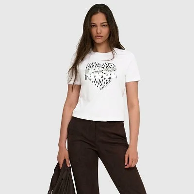 Camiseta ONLY Blanca Mujer 2