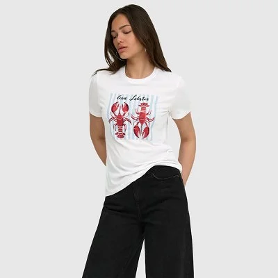 Camiseta ONLY Blanca Mujer 2