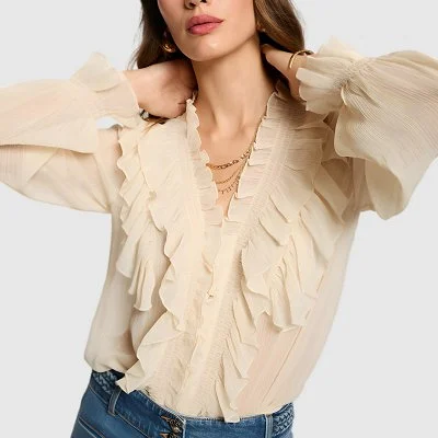 Camisa Morgan Beige Mujer