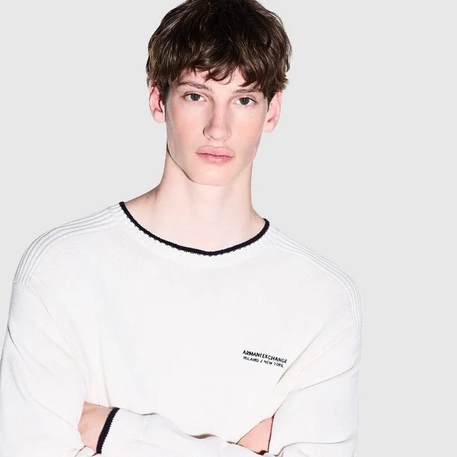 Sudadera Armani Exchange Marfil Hombre
