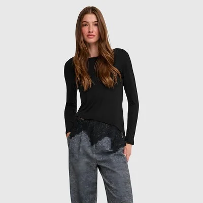 Camiseta ONLY Negra Mujer