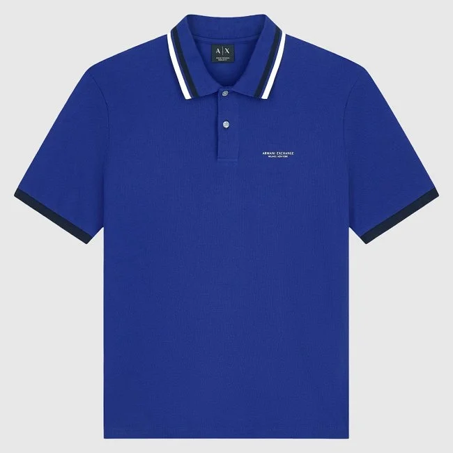 Polo Armani Exchange Azul Hombre