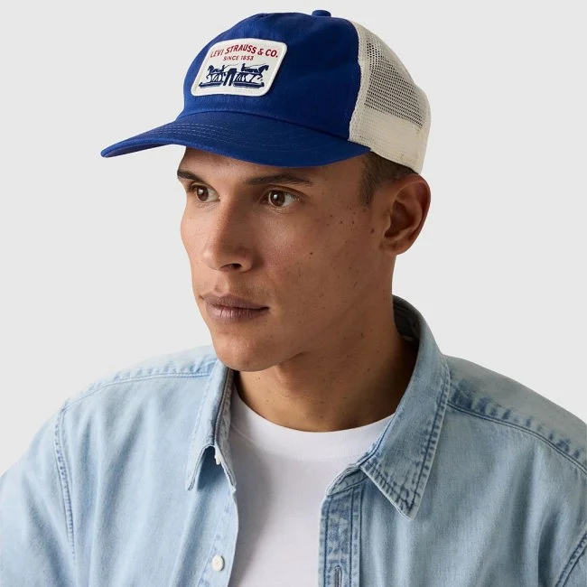 Gorra Levi's Azul y Beige Hombre