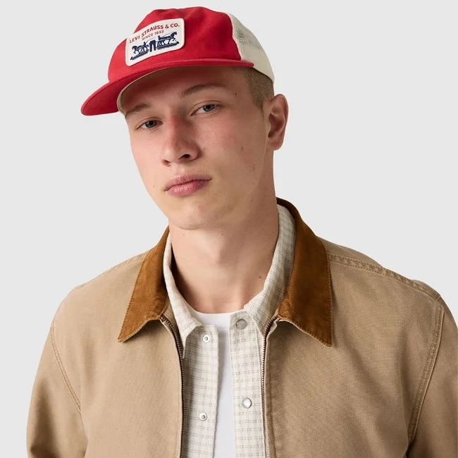 Gorra Levi's Roja y Beige Hombre