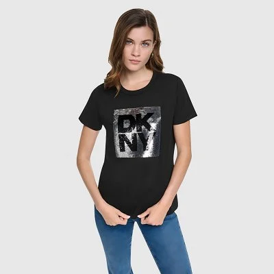 Camiseta DKNY Negra Mujer