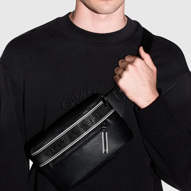 Bandolera Armani Exchange Negra Hombre