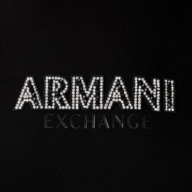 Camiseta Armani Exchange Negra Mujer