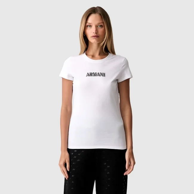 Camiseta Armani Exchange Blanca Mujer