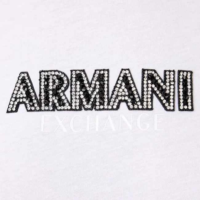 Camiseta Armani Exchange Blanca Mujer