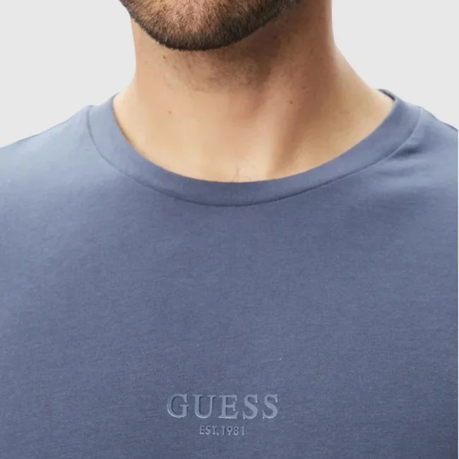 Camiseta Guess Azul Hombre