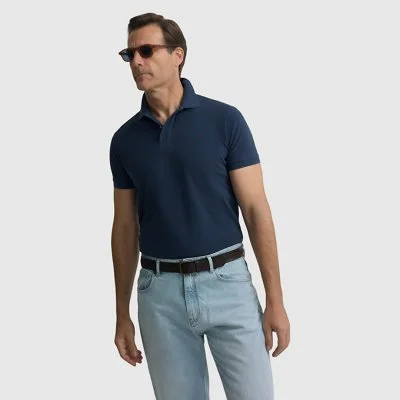 Polo Silbon Azul Marino Hombre