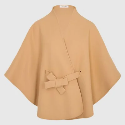 Poncho Morgan Beige Mujer