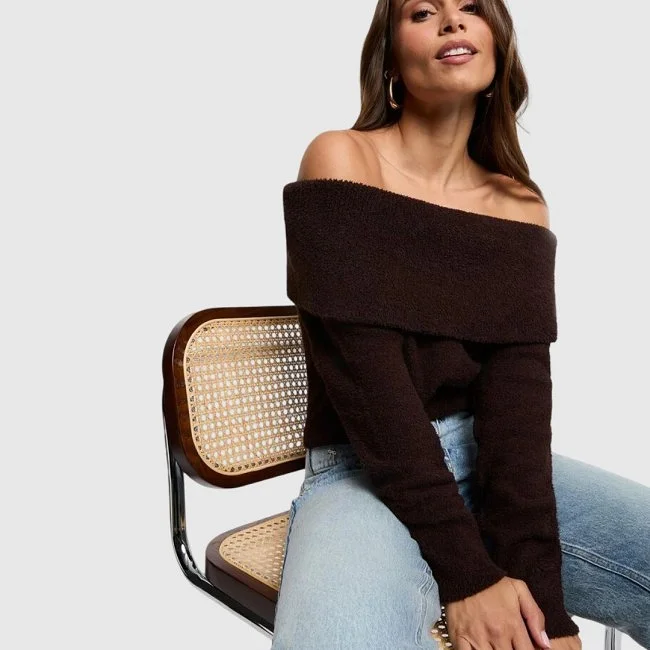 Jersey Morgan Marrón Mujer