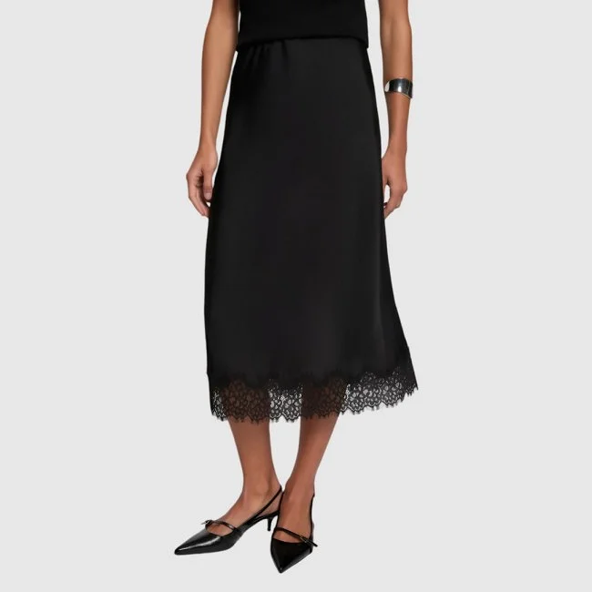 Falda Morgan Negra Mujer