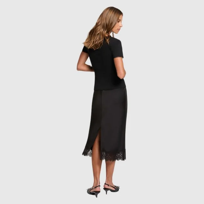 Falda Morgan Negra Mujer