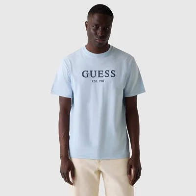 Camiseta Guess Azul Hombre