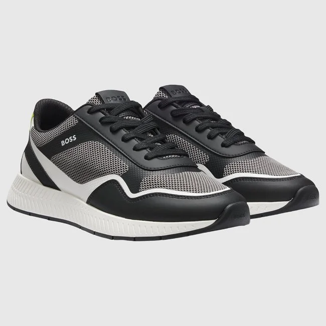 Zapatillas Boss Negras y Blancas Hombre