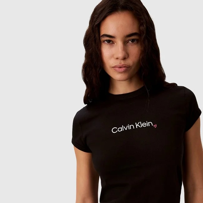 Camiseta Calvin Klein Negra Mujer
