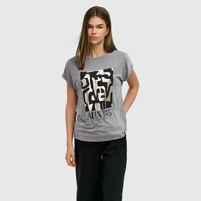 Camiseta ONLY Gris Mujer