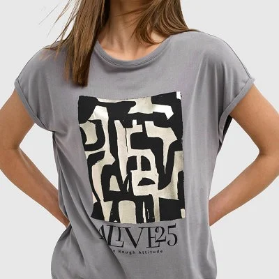Camiseta ONLY Gris Mujer 2