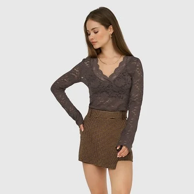Camiseta ONLY Marrón Mujer