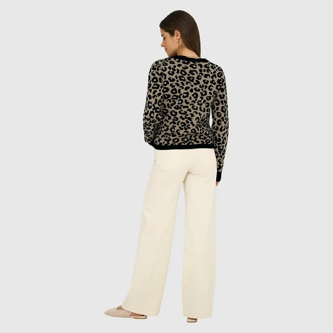 Jersey ONLY Beige y Negro Mujer