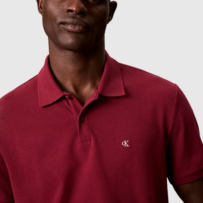 Polo Calvin Klein Burdeos Hombre