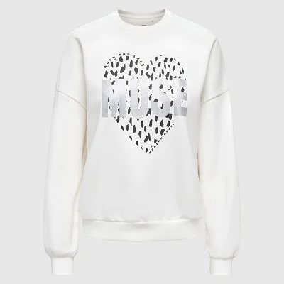 Sudadera ONLY Blanca Mujer