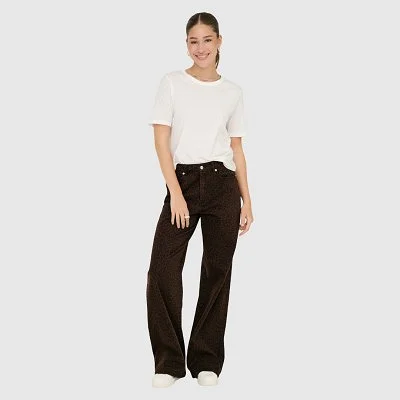 Pantalón ONLY Marrón Mujer 2