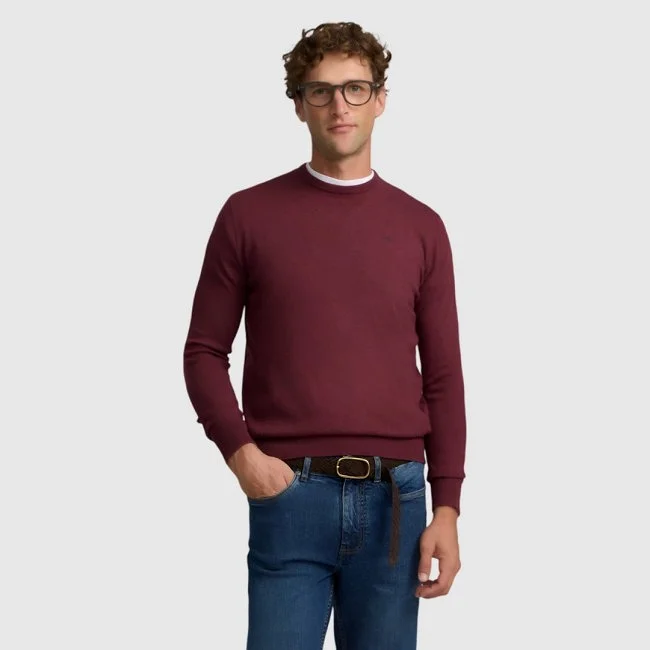 Jersey Silbon Burdeos Hombre