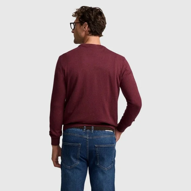 Jersey Silbon Burdeos Hombre
