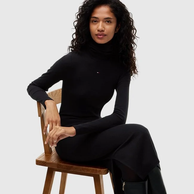 Vestido Tommy Hilfiger Negro Mujer