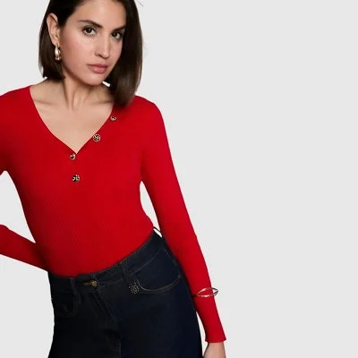 Camiseta Morgan Roja Mujer