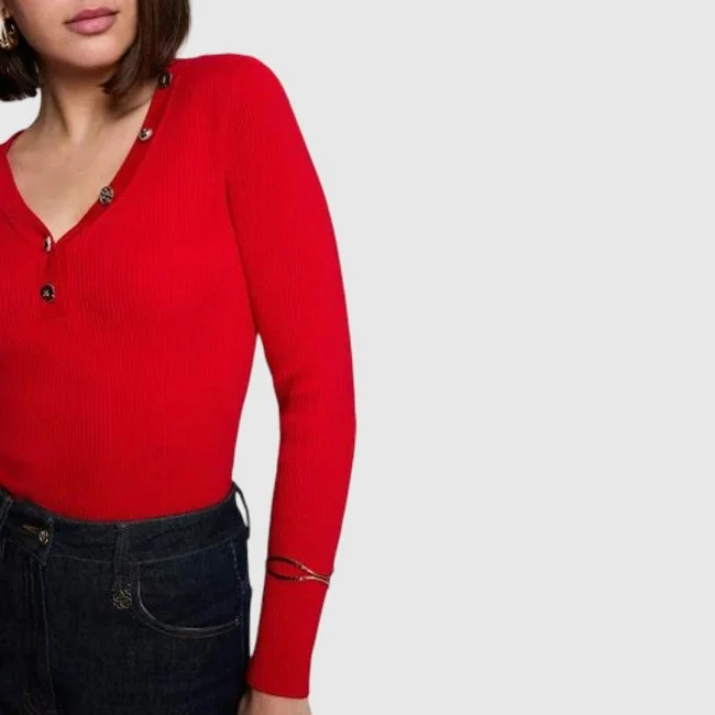 Camiseta Morgan Roja Mujer