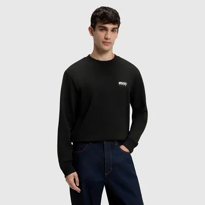 Sudadera Hugo Negra Hombre