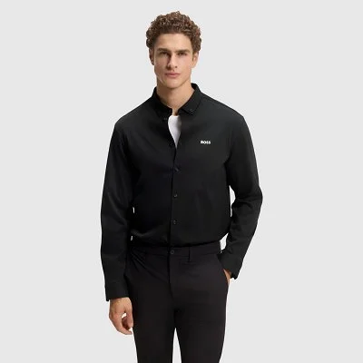 Camisa Boss Negra Hombre