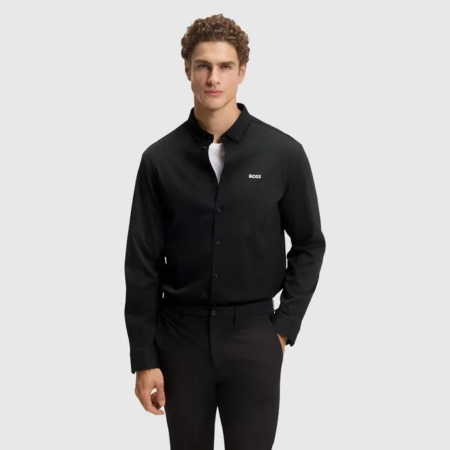 Camisa Boss Negra Hombre