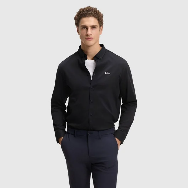 Camisa Boss Azul Oscuro Hombre