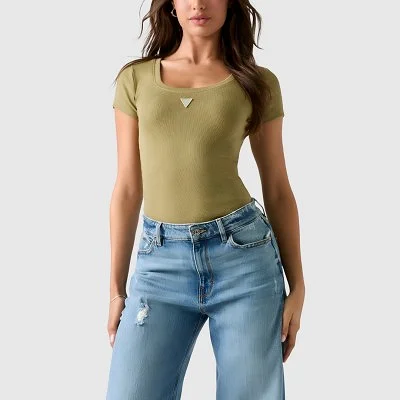 Camiseta Guess Verde Mujer